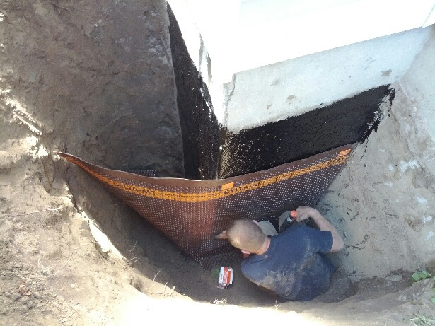Basement foundation repair work