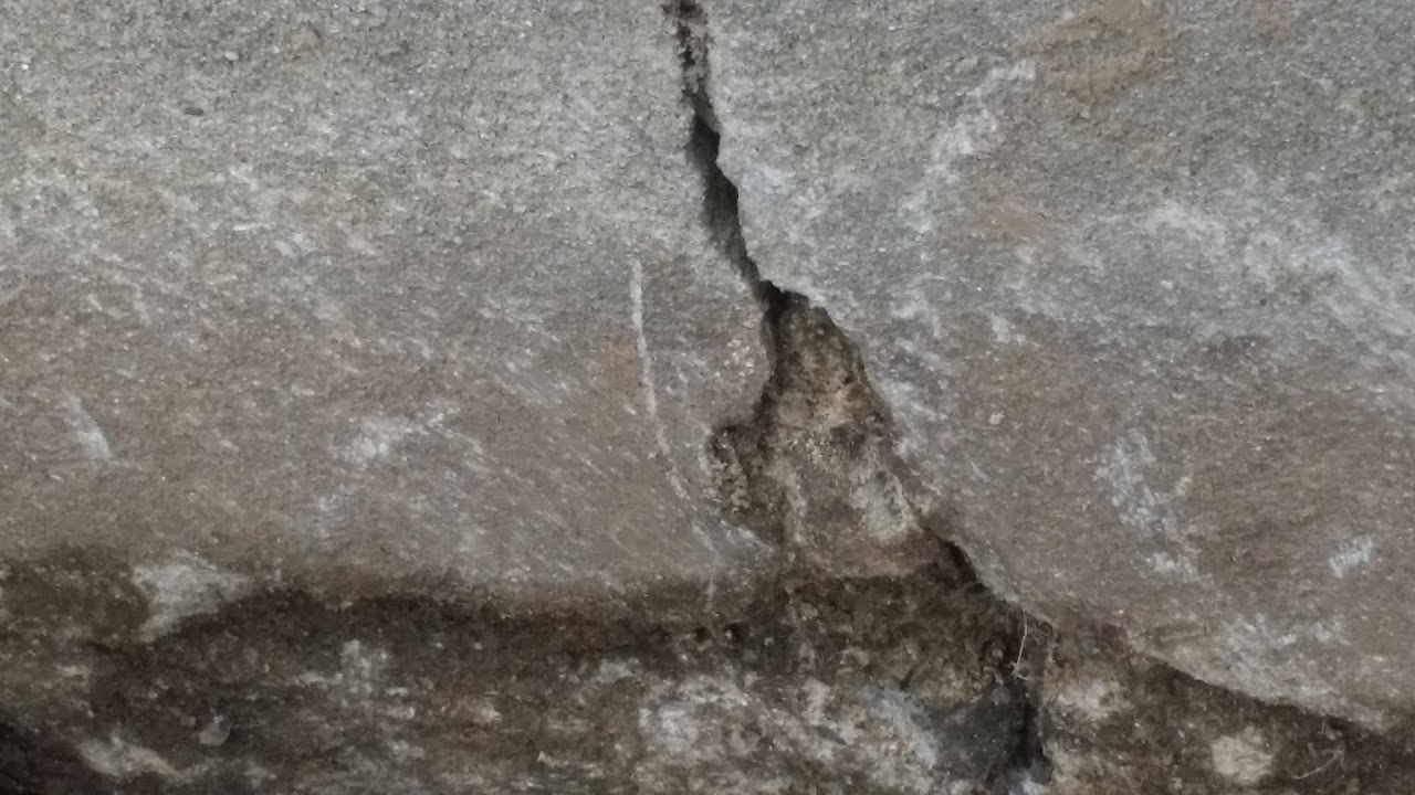 Completed foundation crack repair